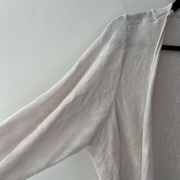 LOGO by Lori Goldstein Women’s Slub Open Front Cardigan‎ Ruffle Detail Size 2x - Picture 3 of 9